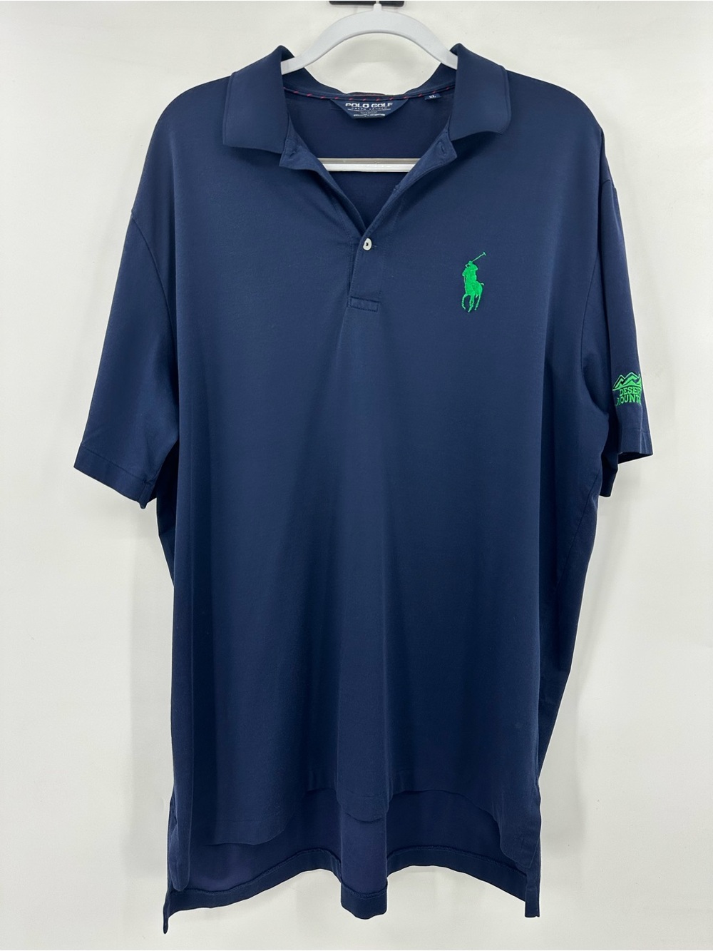Polo Golf Desert Mountain Navy Polo Shirt XL Blue with Green Pony